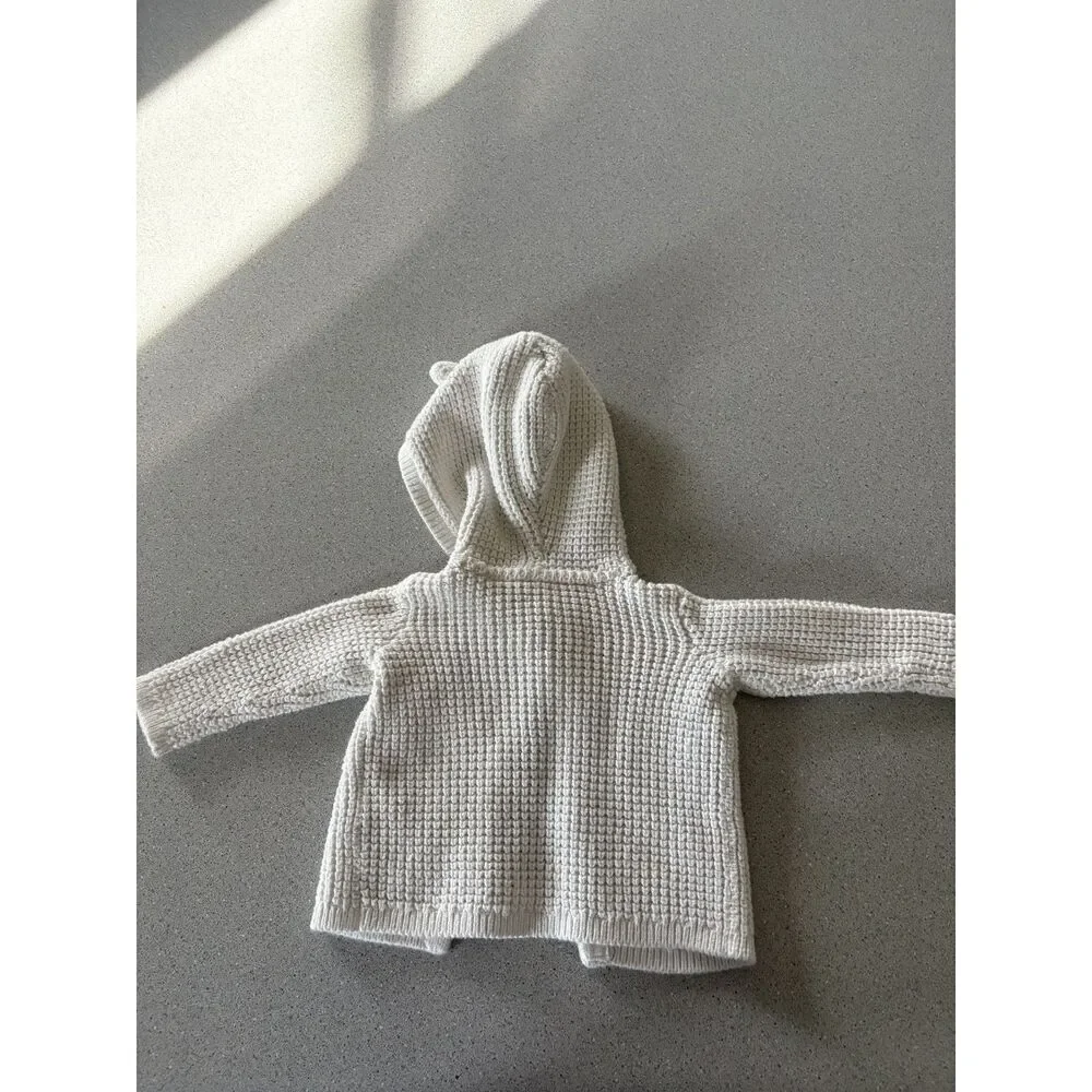 Carter's White Knit Sweater Jacket Size 3 Months